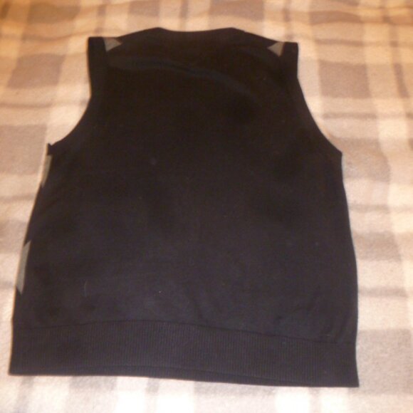 Tommy Hilfiger Black & Gray Knitted Sweater Vest Sz Large – Excellent Condition - Picture 4 of 11